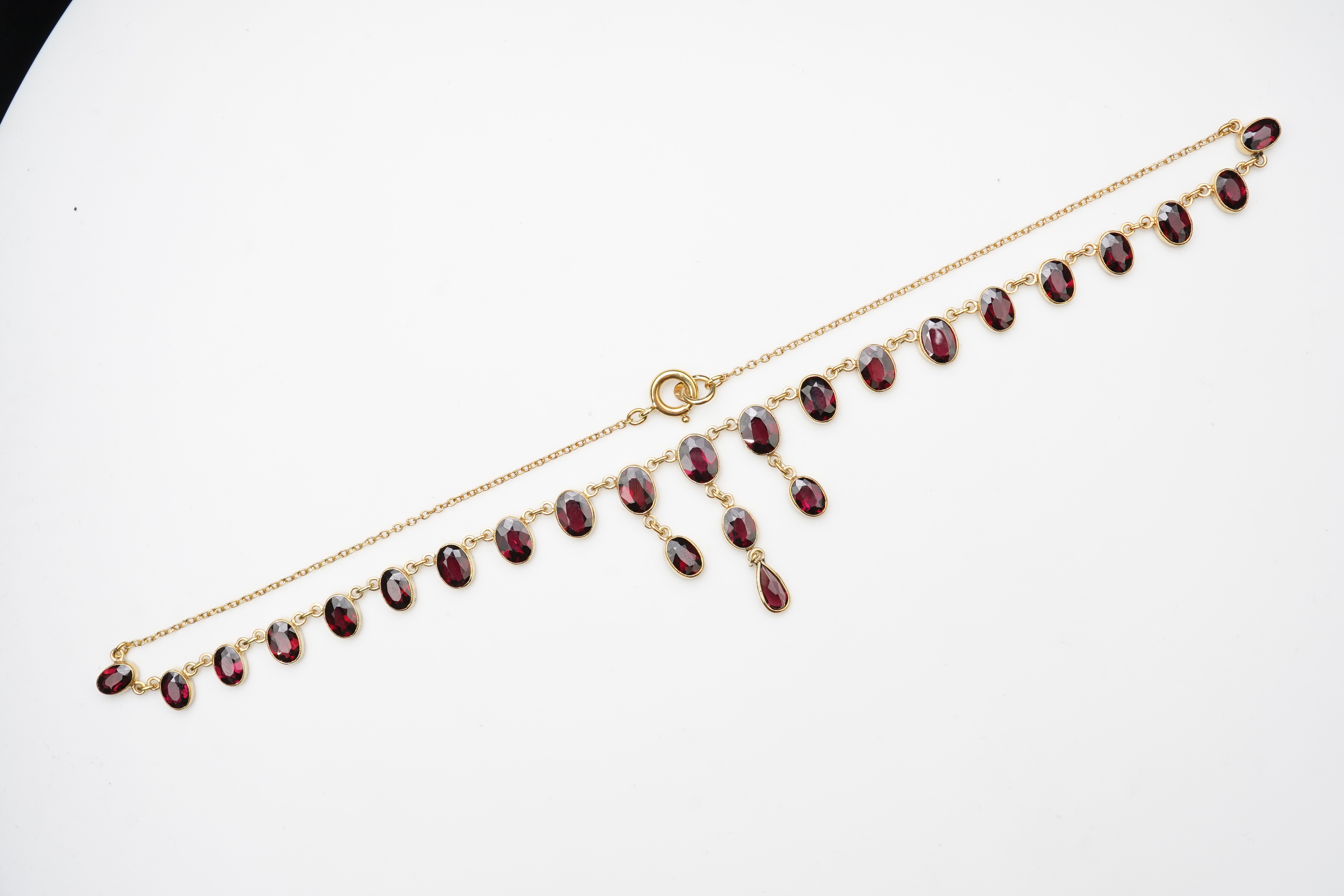 A garnet necklace